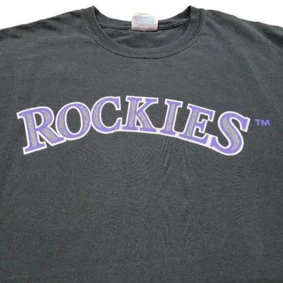 Colorado Rockies Shirt Size XL Jamey Carroll 1 Graphic Tee Graphic Print T-Shirt - Picture 5 of 7